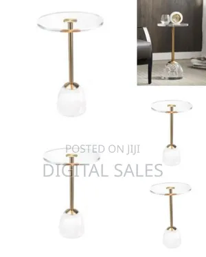Modern Acrylic Metal Accent Table