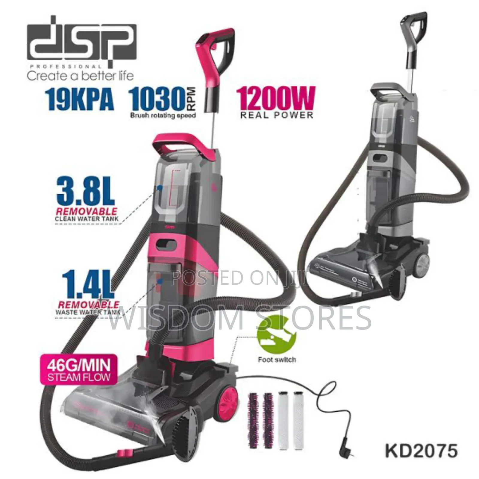 DSP Kd2075 Steam Floor Cleaner – Fast Heat-Up, High-Power Cleaning