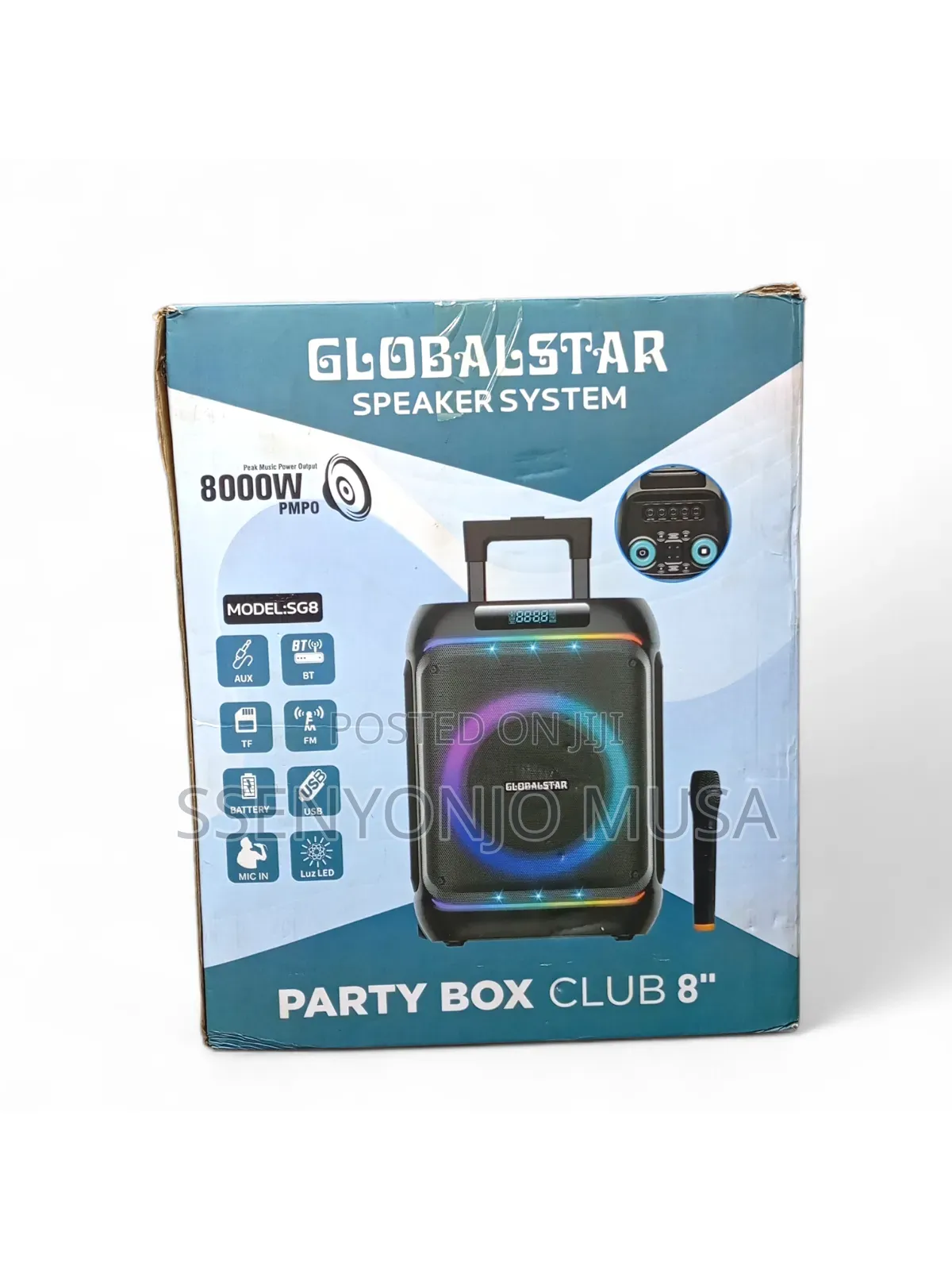 Globalstar Sg8 60w Active Karaoke Speaker | Bt, Usb, Fm, Rechargeable