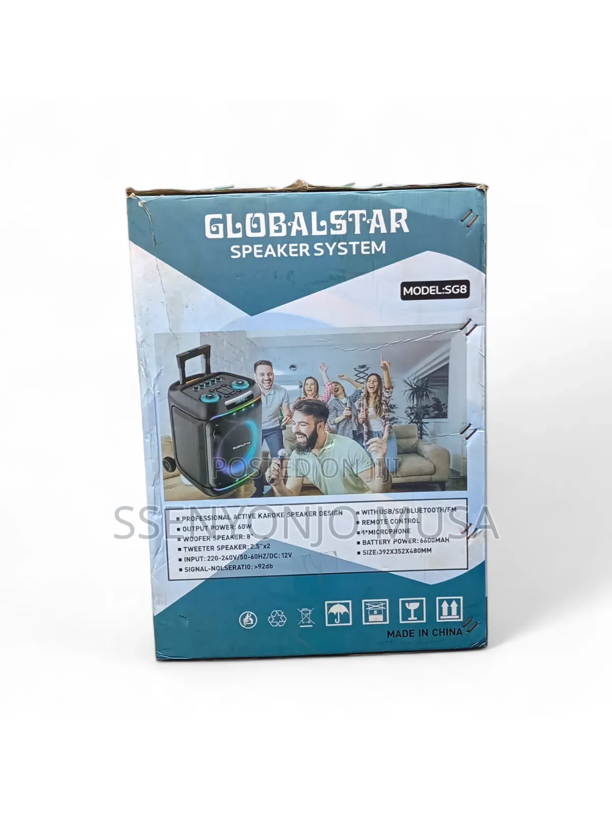 Globalstar Sg8 60w Active Karaoke Speaker | Bt, Usb, Fm, Rechargeable