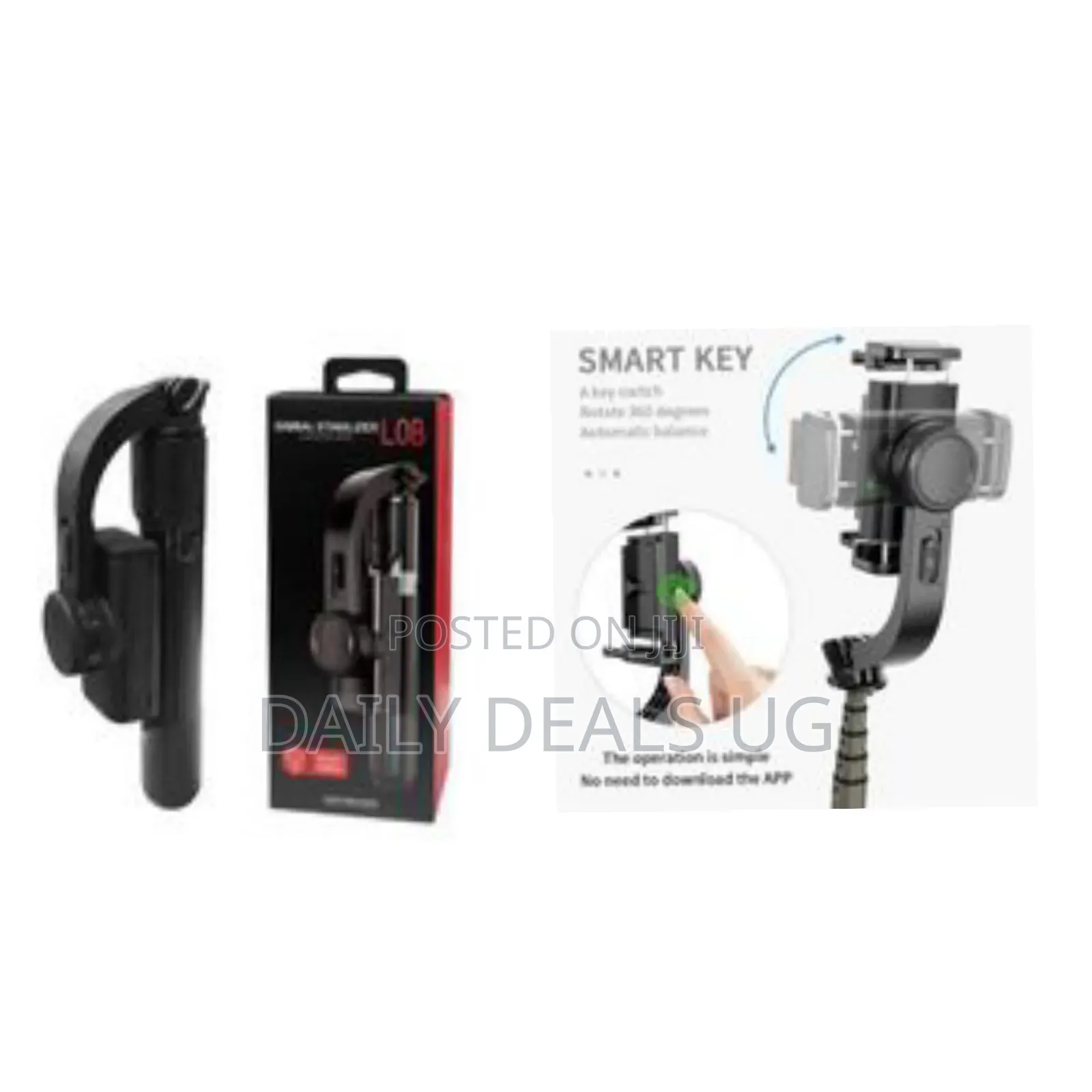 Gimbal Stabilizer Selfie Stick Tripod, L08 Anti-Shake Smart Selfie