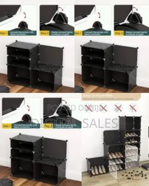 Customizable Modular Shoe Storage Organizer With Dustproof Doors