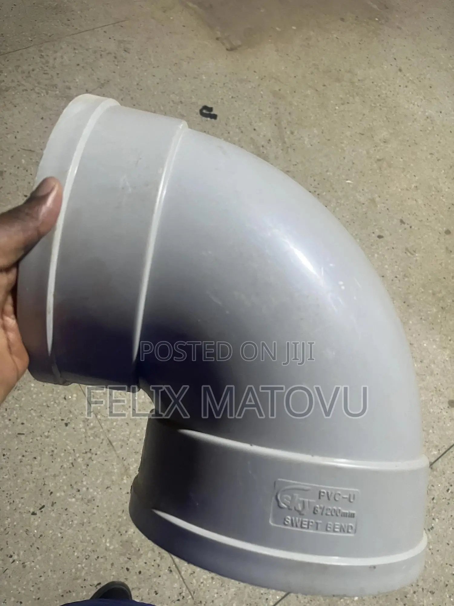PVC Swept Bend 90 Degrees 6 Inch