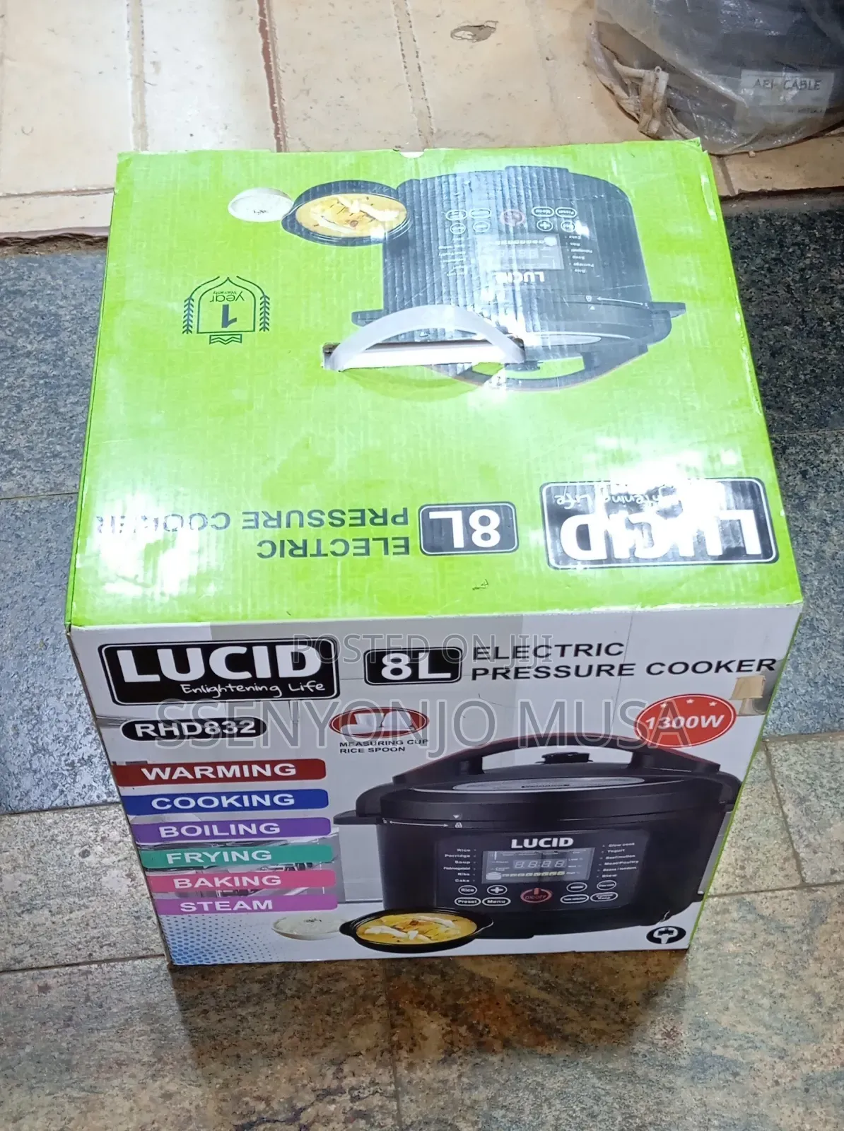 Lucid 8l Electric Pressure Cooker Rhd832 | 1300w Multifunction Cooker