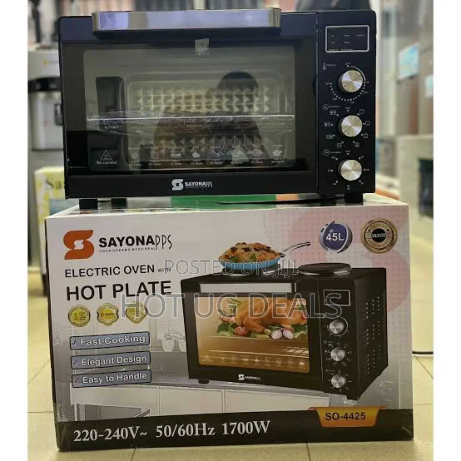 Sayona 45l Electric Oven With Hotplates So-4425