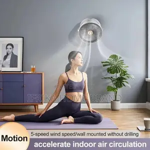 5-Speed Wall Mount Table Fan Adjustable and Mosquito Repellent.