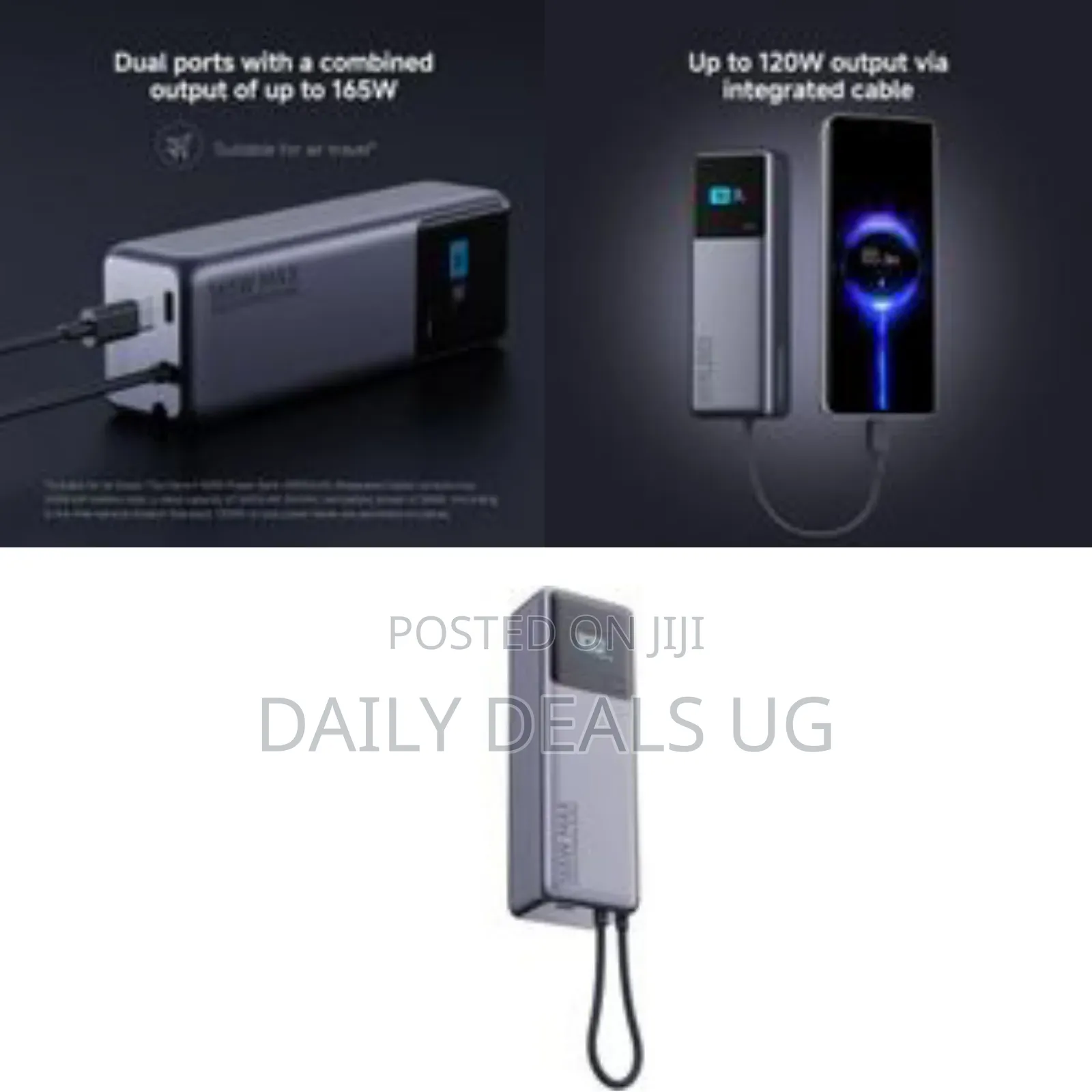 Porodo 165w Max 10000mah Power Bank With Digital Display - Multicolor