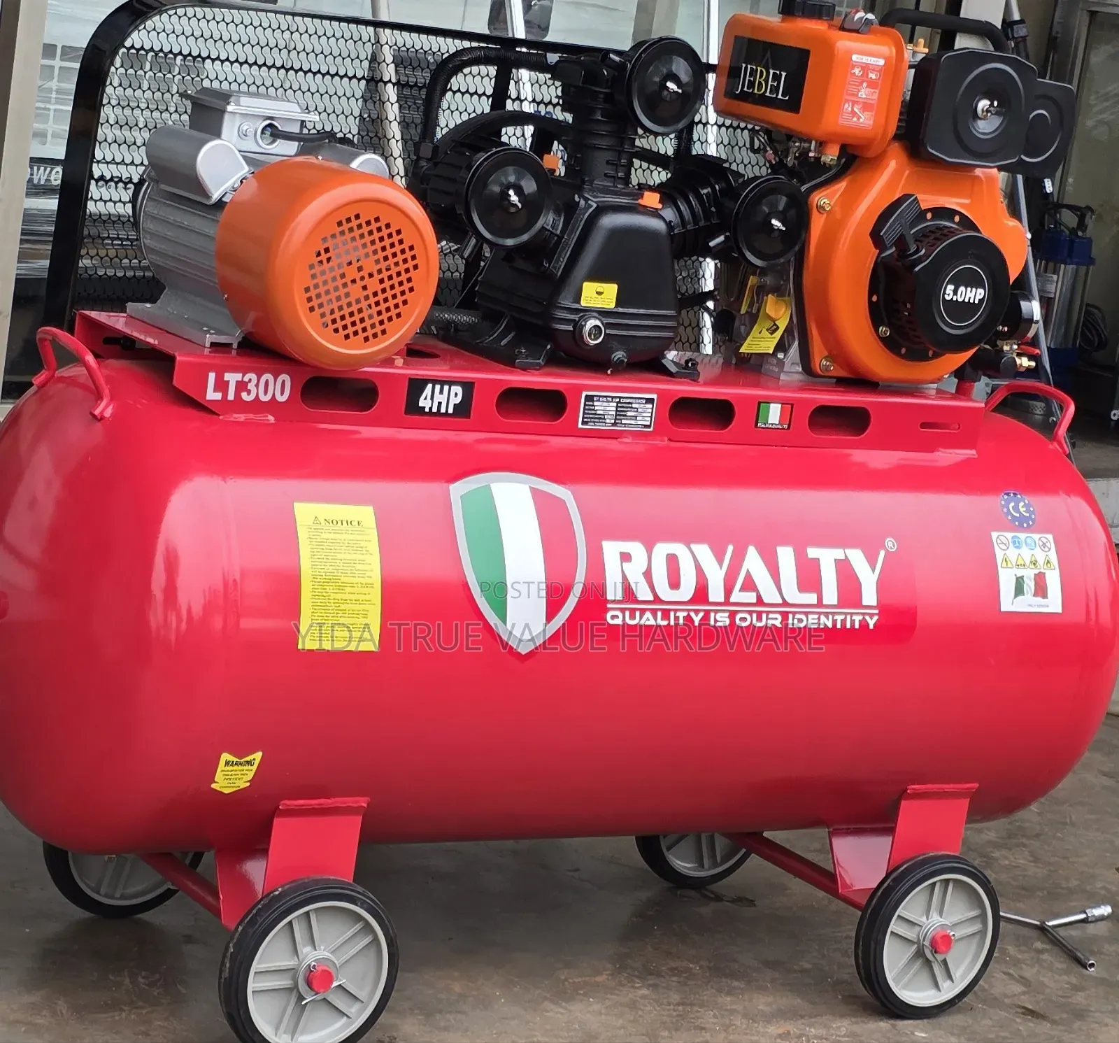 Air Compressor 300litres Diesel And Electric