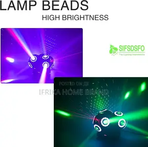12 Three-head Rotating Laser Lights Led Full-color Beam Stage Lights