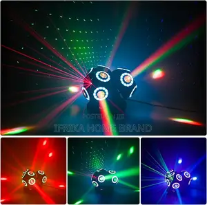 12 Three-head Rotating Laser Lights Led Full-color Beam Stage Lights