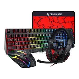 RGB 3in1 Gaming Keyboard Mouse, Headsets, Mouse Pad Set 1600dpi