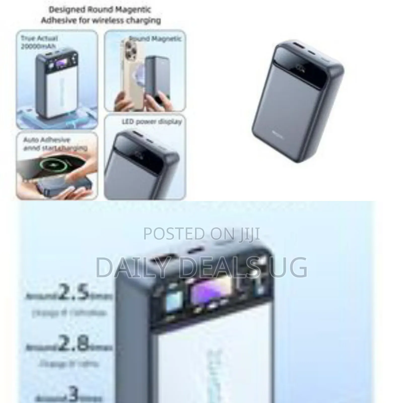Yesido Power Bank/Portable Charger With a Digital Display - Multicolor