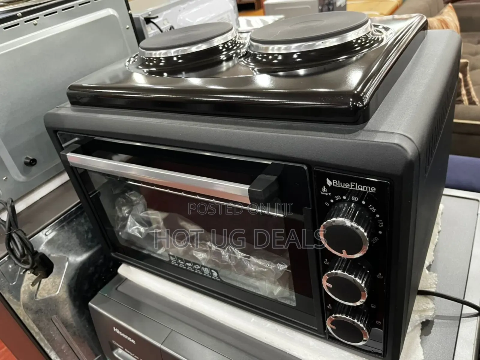 Blueflame 35 Liters Electric Mini Oven With Two Hot Plates / Hobs