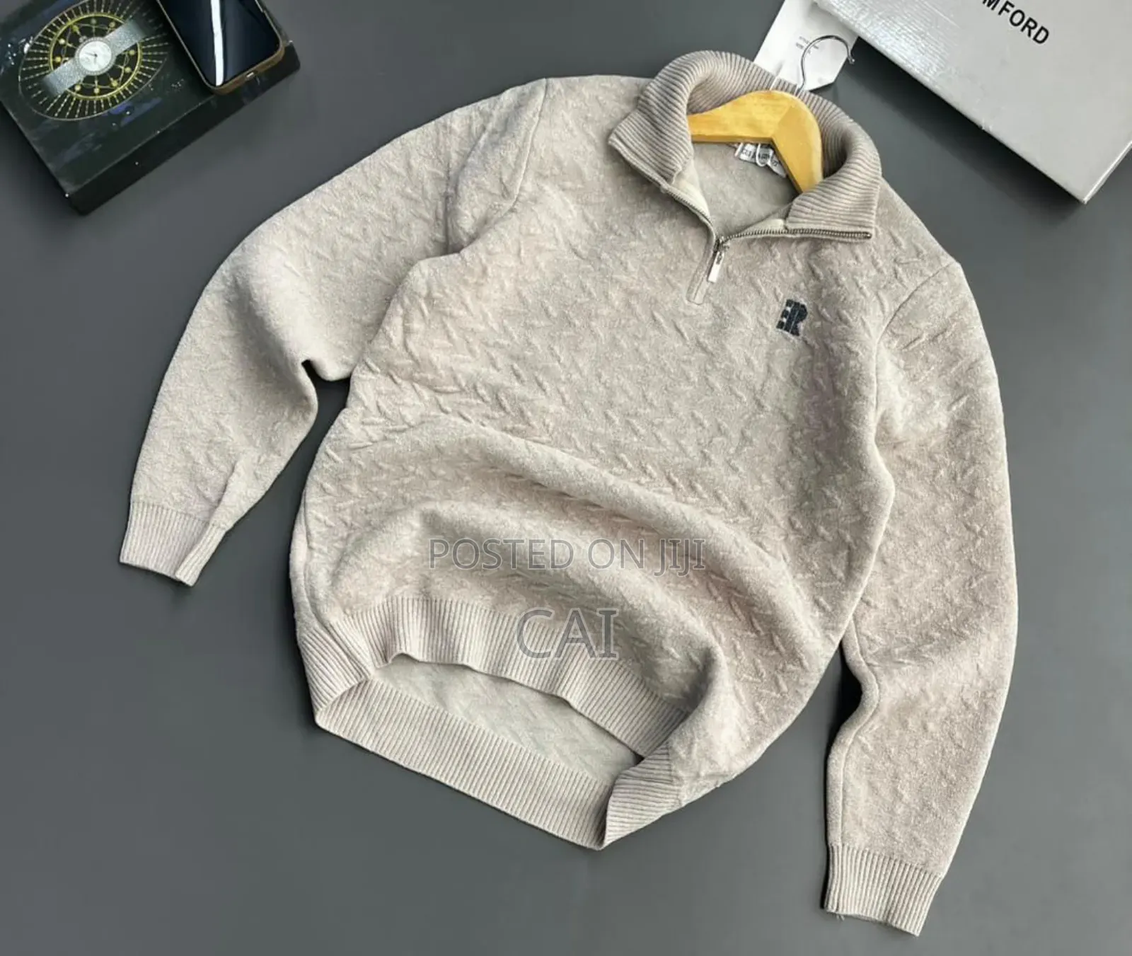 Decent Fit Quarter Zip Sweater