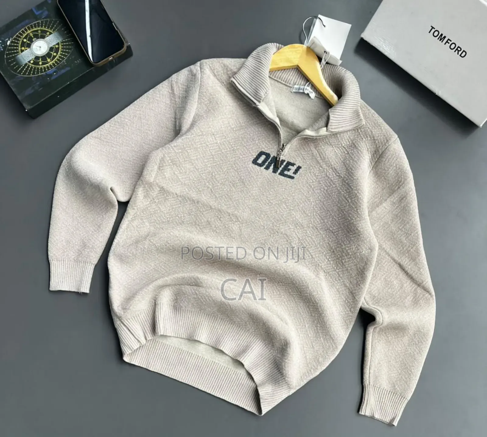 Decent Fit Quarter Zip Sweater