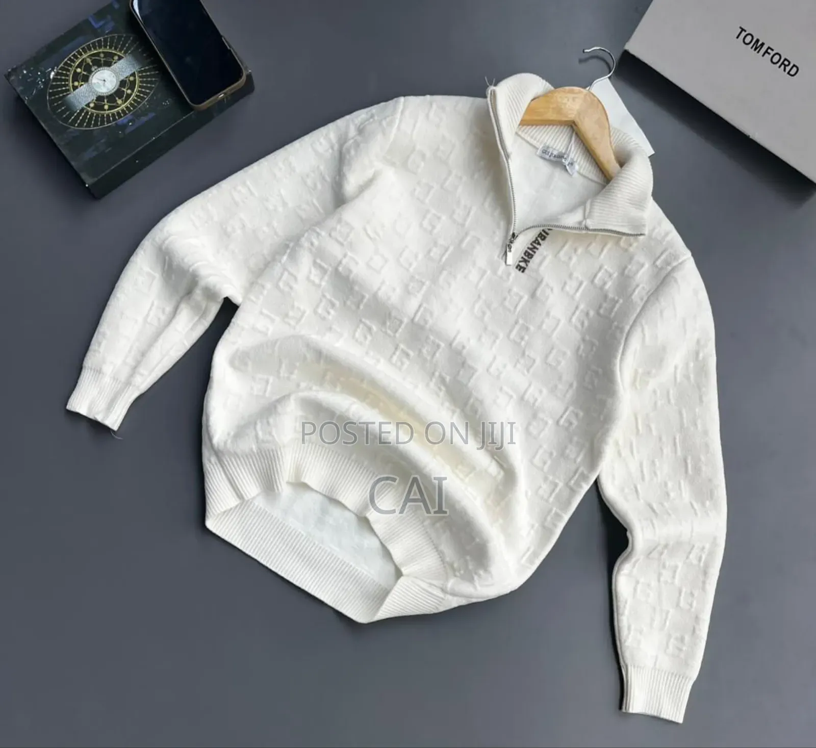 Decent Fit Quarter Zip Sweater