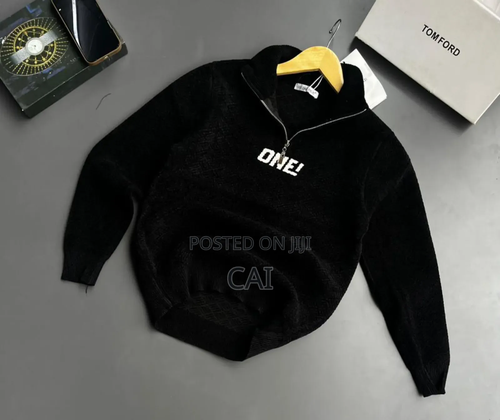Decent Fit Quarter Zip Sweater