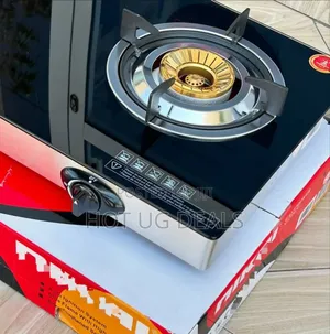 Double Gas Burner With Glass Top - Multicolor