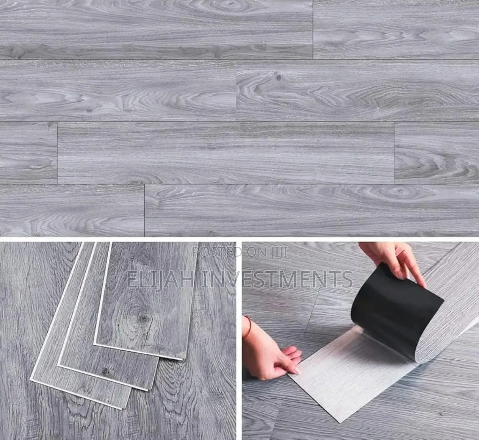 One Piece Waterproof Self Adhesive PVC Vinyl Floor Tiles 91cm by 5cm