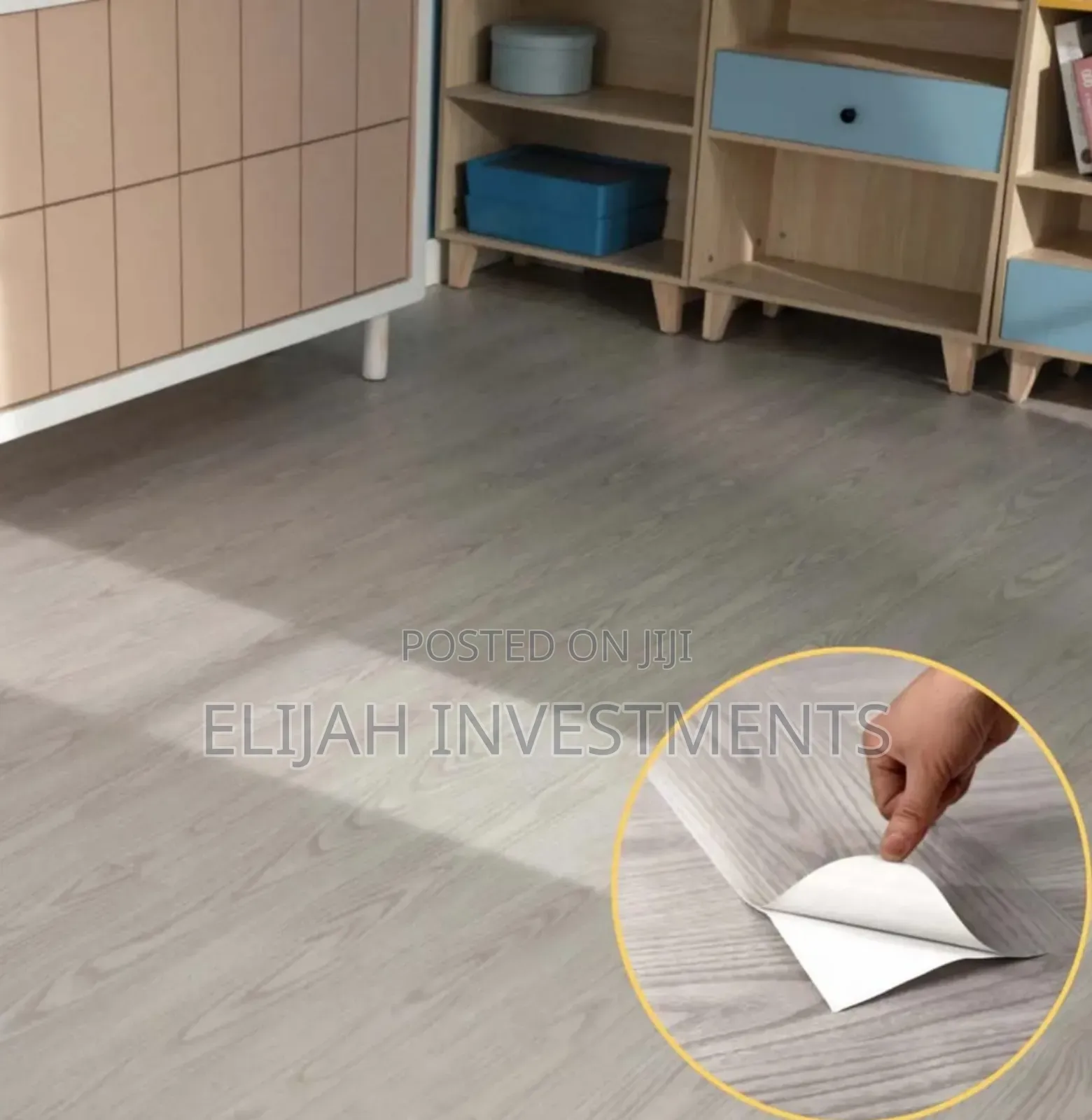 One Piece Waterproof Self Adhesive PVC Vinyl Floor Tiles 91cm by 5cm