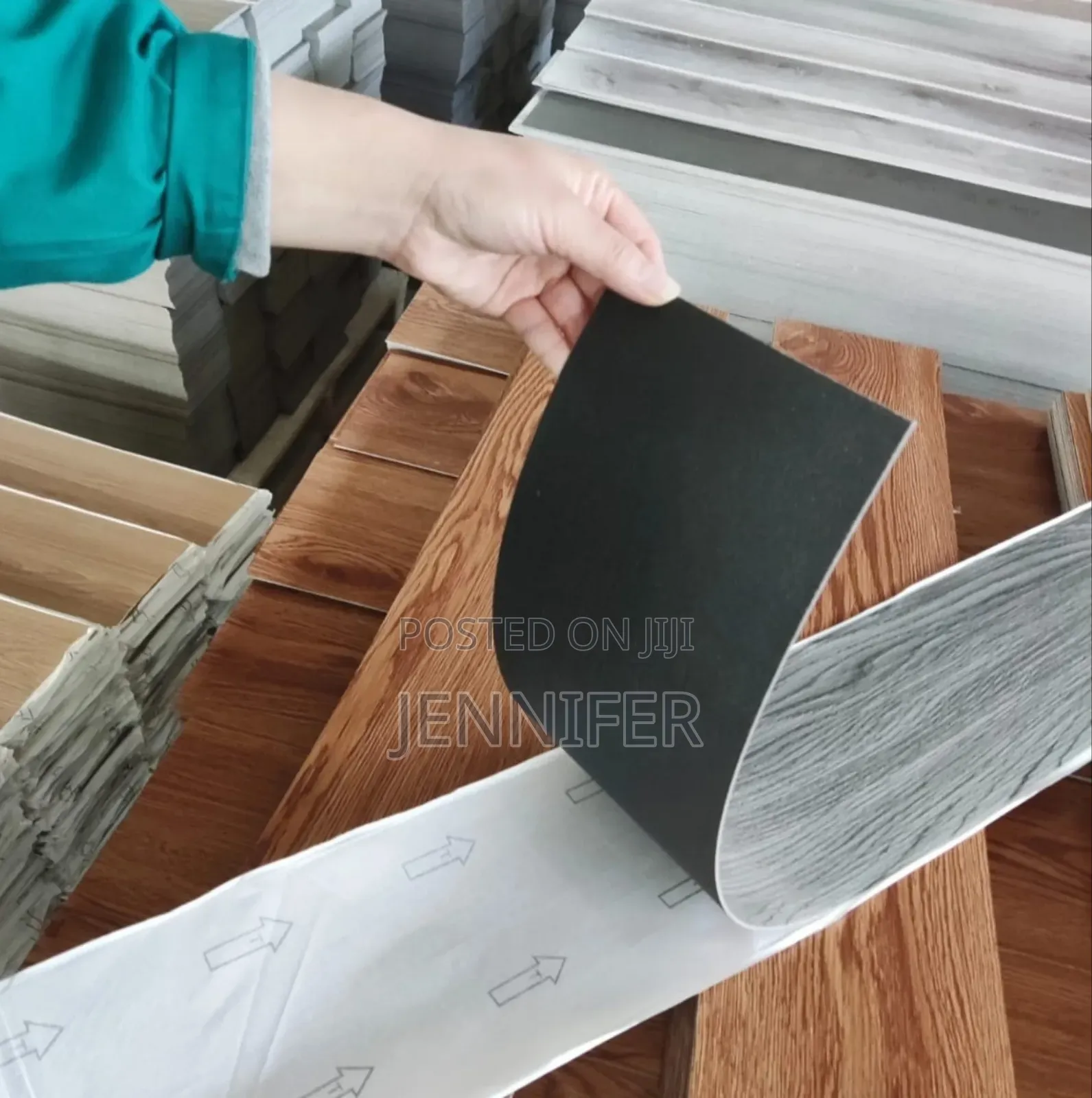 One Piece Waterproof Self Adhesive PVC Vinyl Floor Tiles 91cm by 5cm