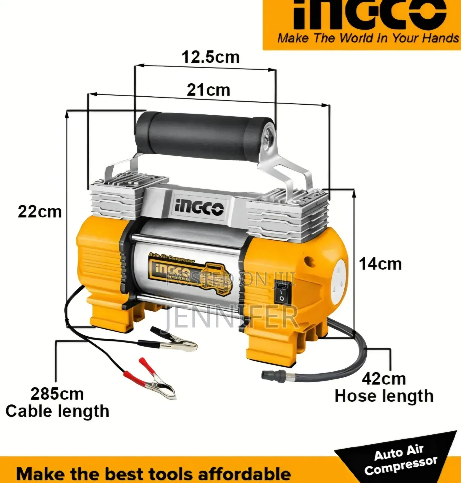 Ingco Aac2508 Auto Air Compressor.