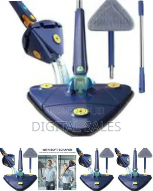 Triangular Self-Wringing Microfiber Mop - Multicolor