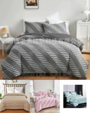 Quilted Comforter / Duvet With Leaf Embroidery