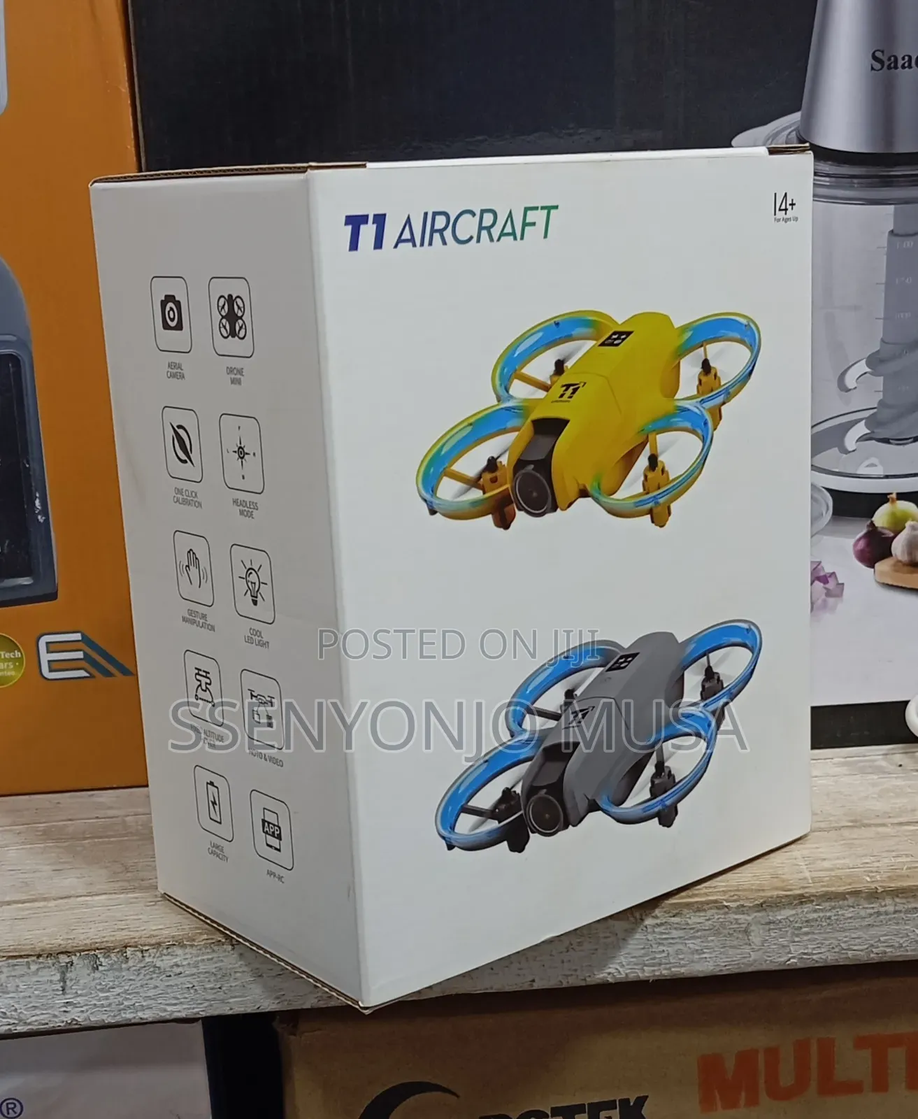 Aircraft T1 Mini Drone | 1080p Dual Camera | 250ft Range | 360° Crash