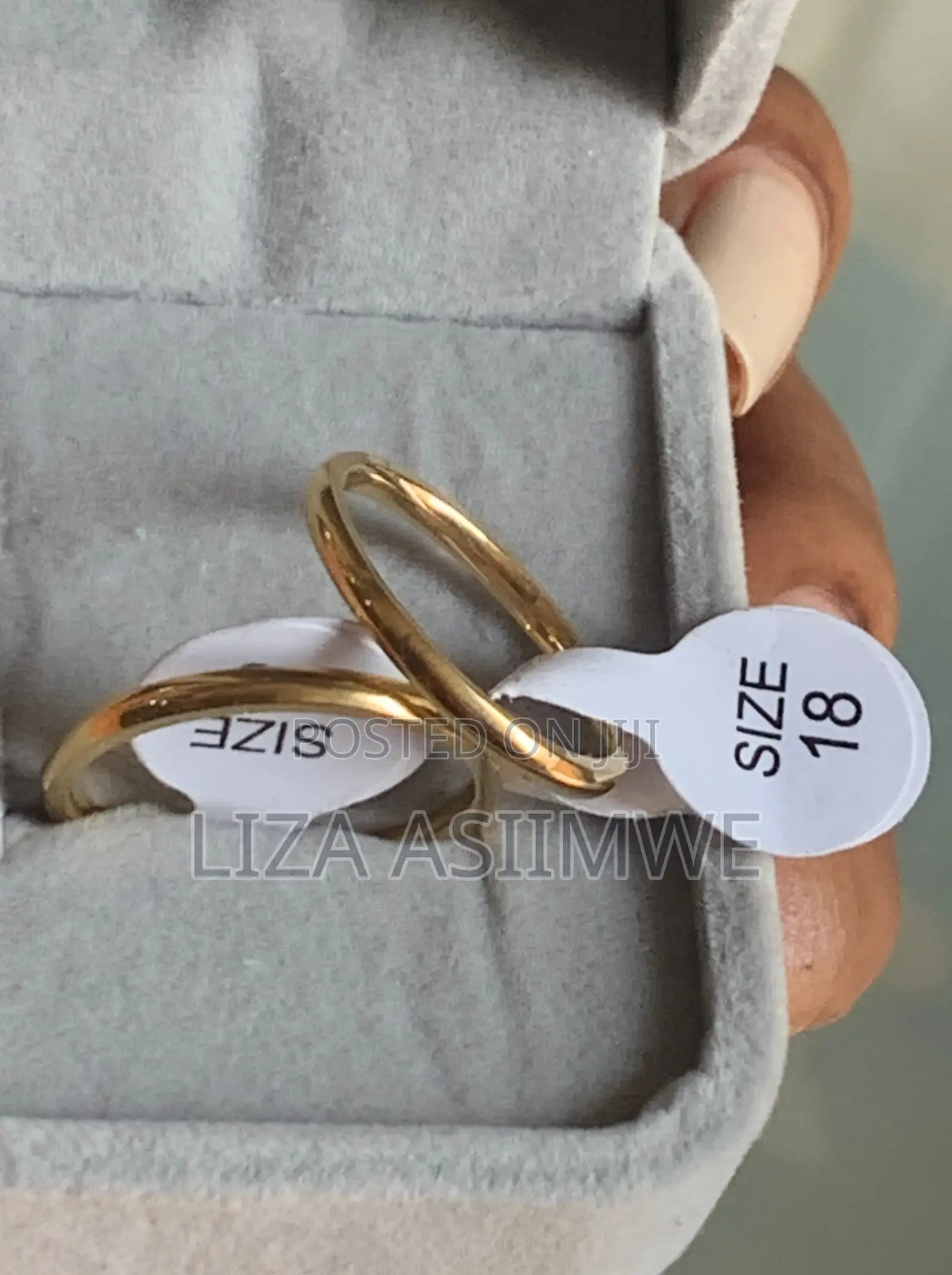 Thin Gold-Toned Wedding Rings