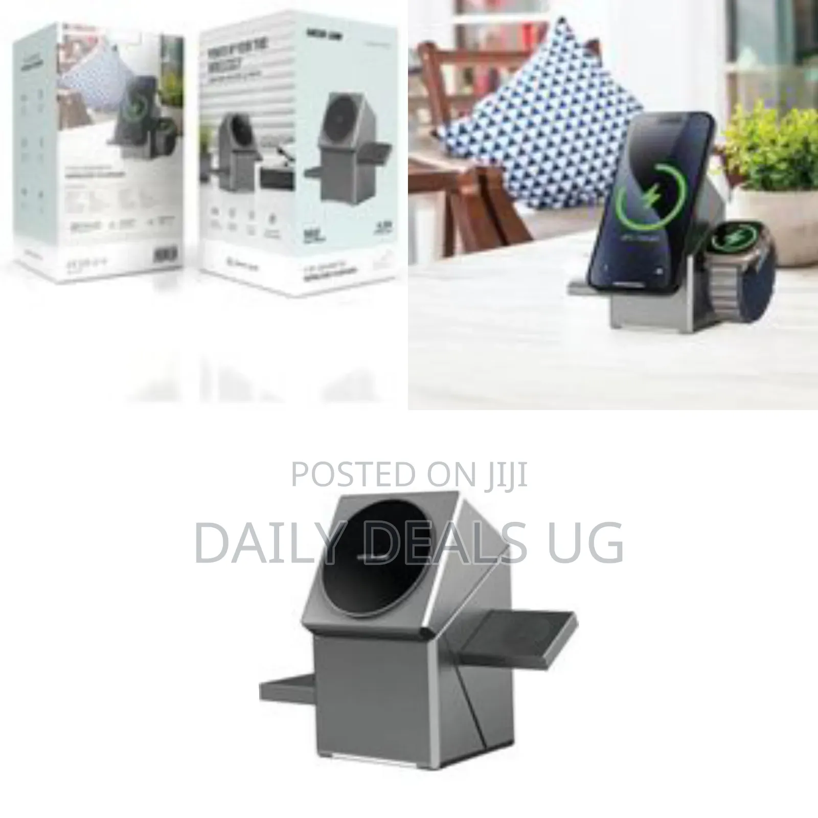 Green Lion 3 in 1 Magnetic Wireless Charger - Multicolor
