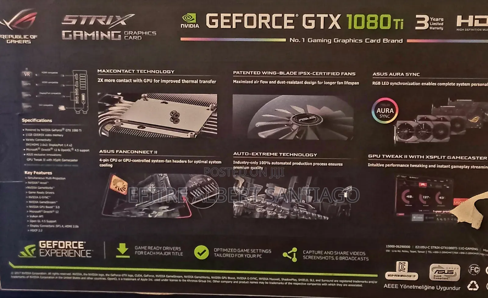 Asus GTX 1080 Ti 11gb