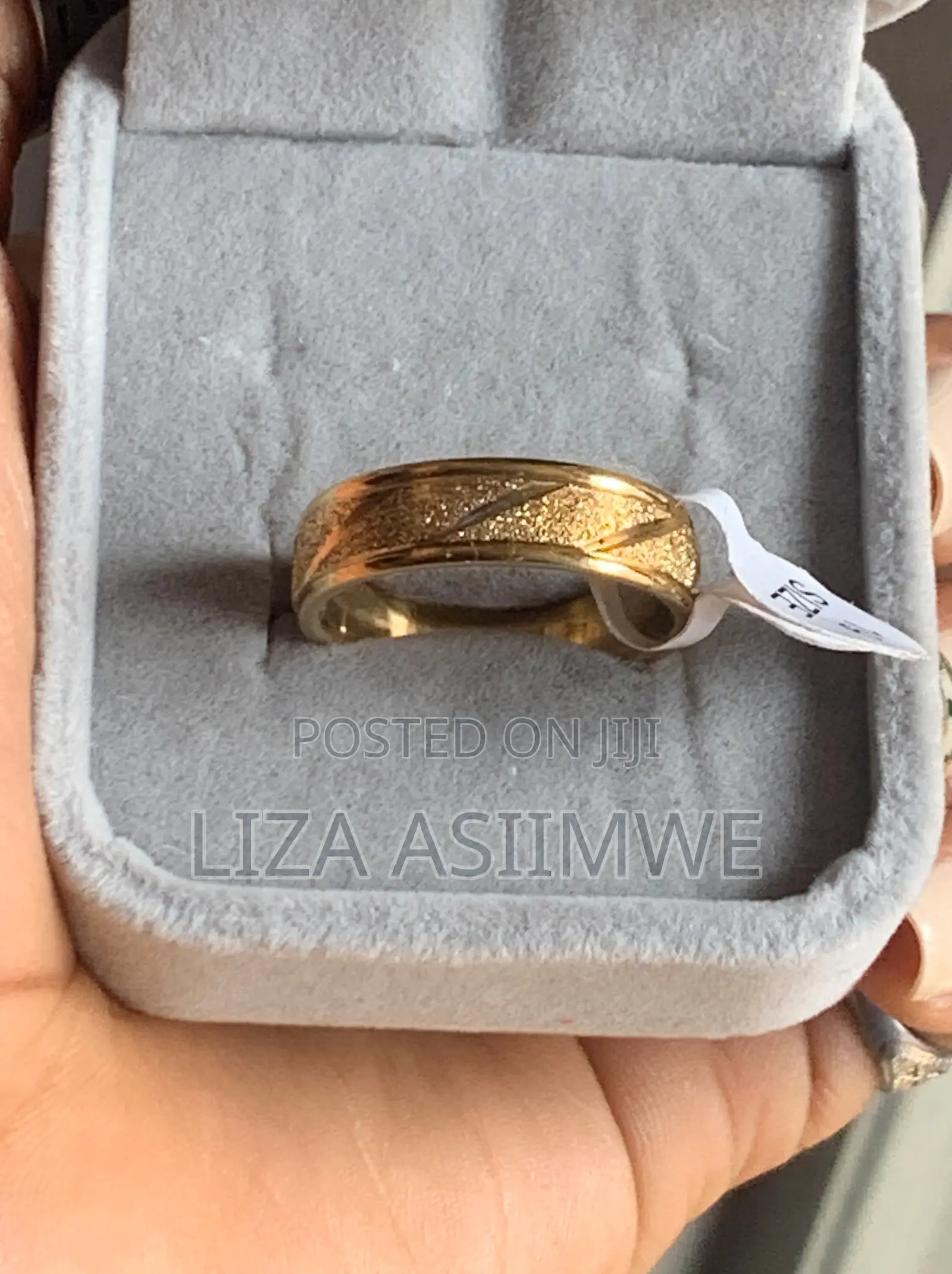 Gold-Plated Titanium Steel Men's Wedding Ring