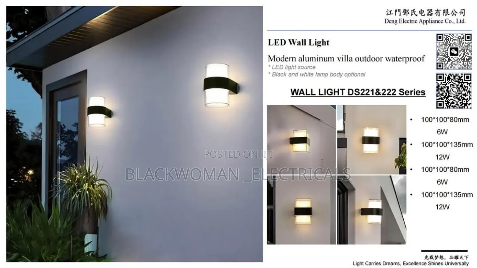 Wall Light Both Indoor and Outdoor 12w