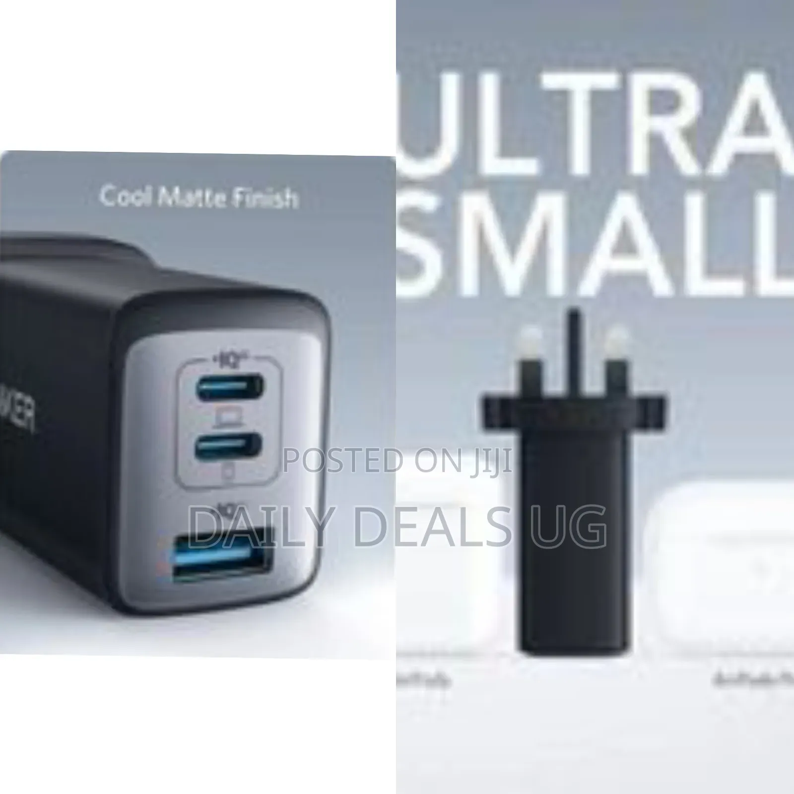 Anker Highh Speed 65w Gan Charger 3in1 3 Ports -Multicolor