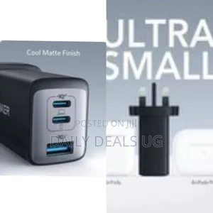 Anker Highh Speed 65w Gan Charger 3in1 3 Ports -Multicolor