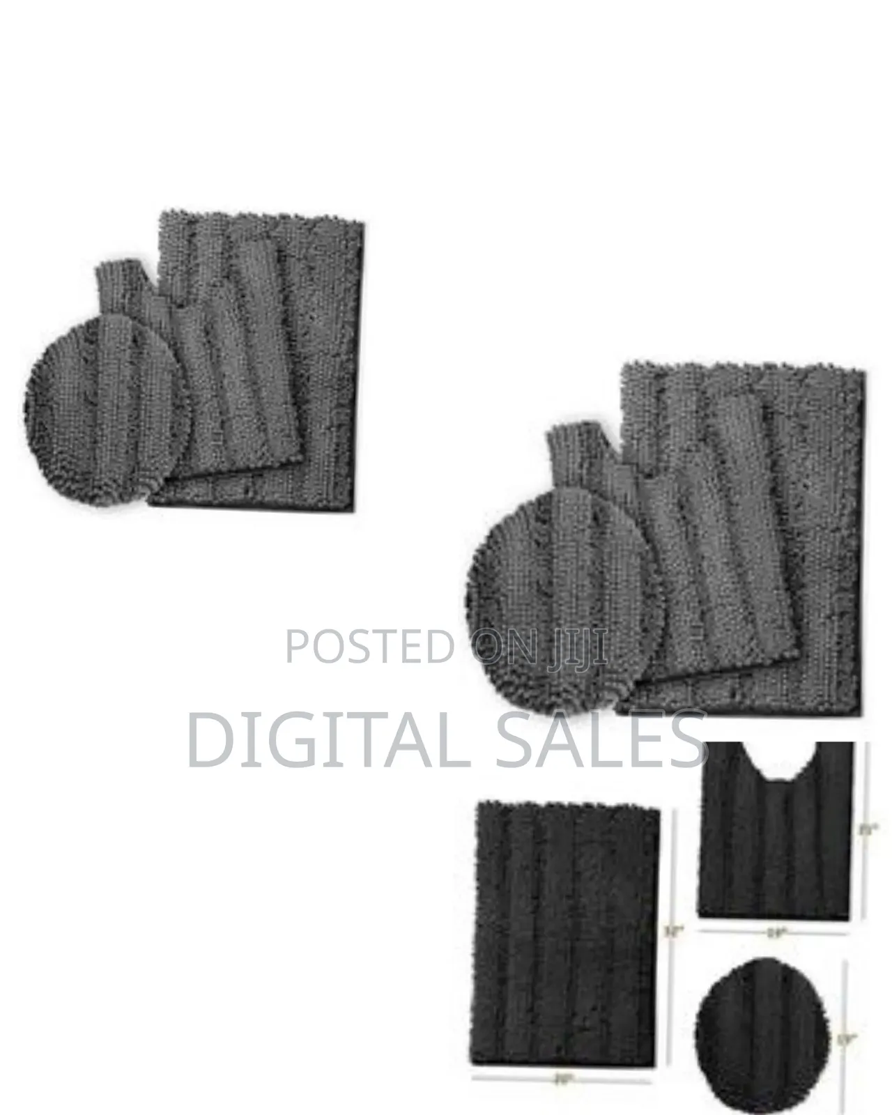 Set of 3 Toilet Rugs