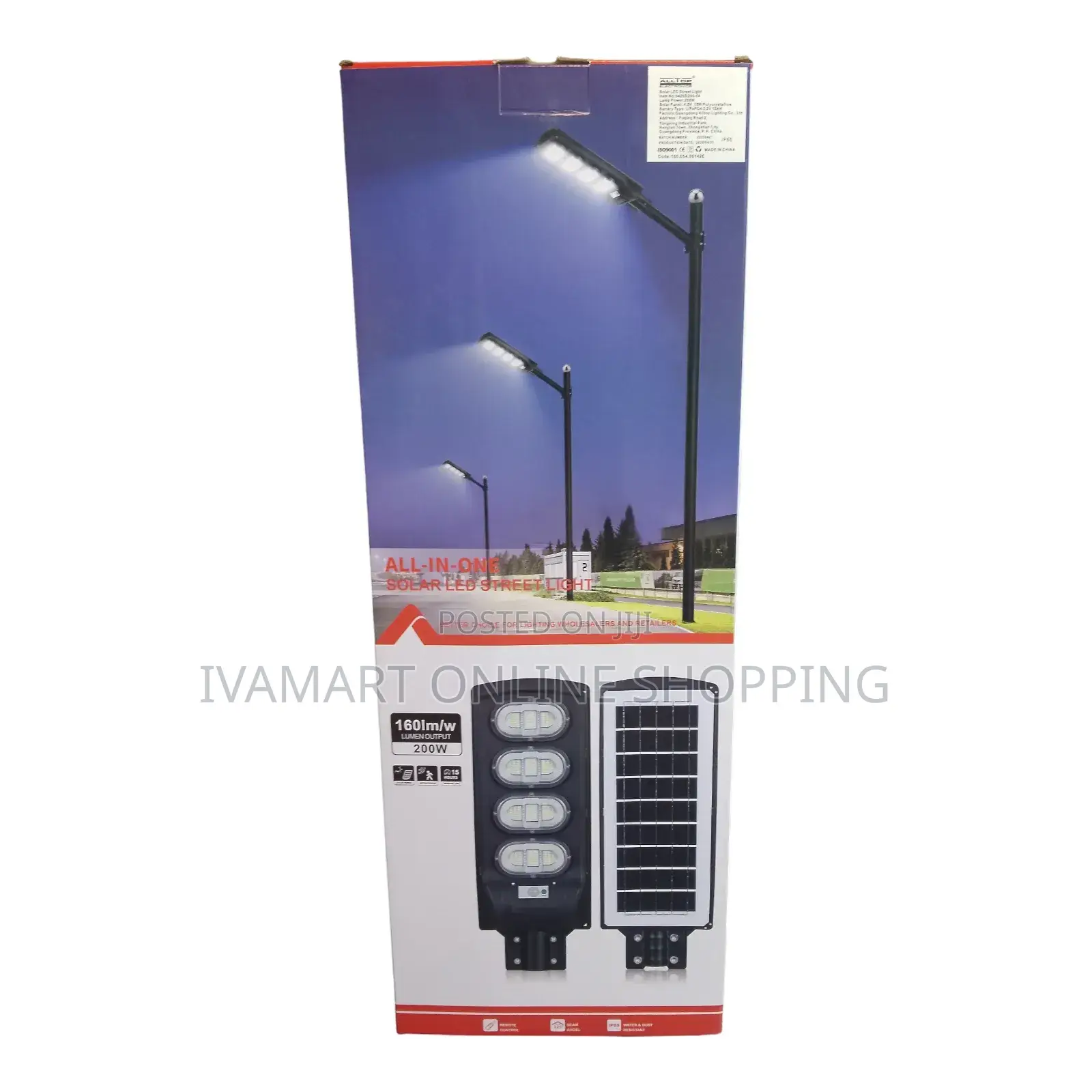 Alltop 200w Outdoor Solar Led Street Light.