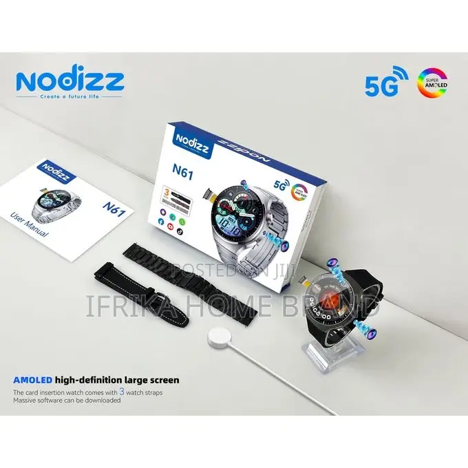 Nodizz -N61 5g/ Wireless Smart Watch for Men With Sim Card