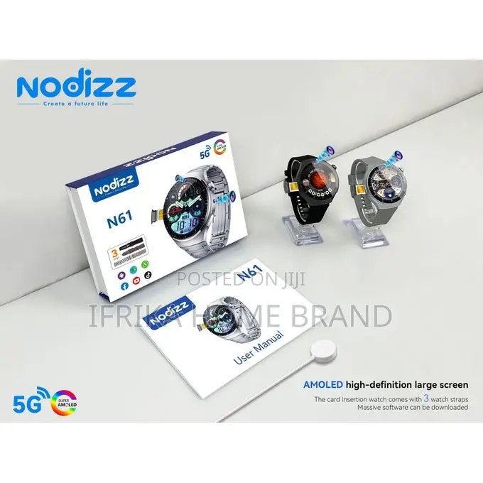 Nodizz -N61 5g/ Wireless Smart Watch for Men With Sim Card