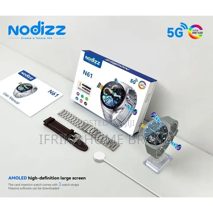 Nodizz -N61 5g/ Wireless Smart Watch for Men With Sim Card