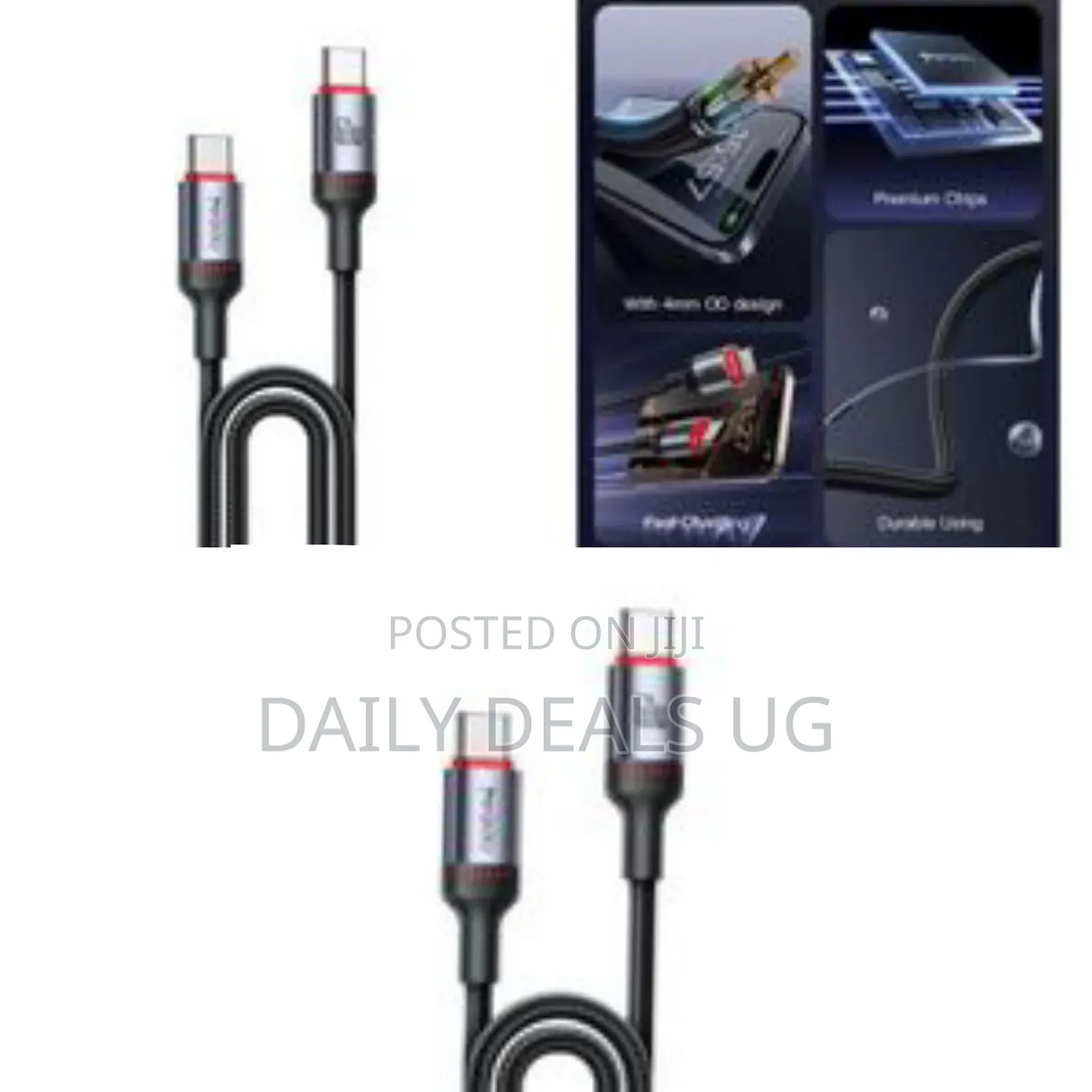Yesido Dual Type-C Usb-C to Usb-C 3.5a 60w Fast Charging Cable