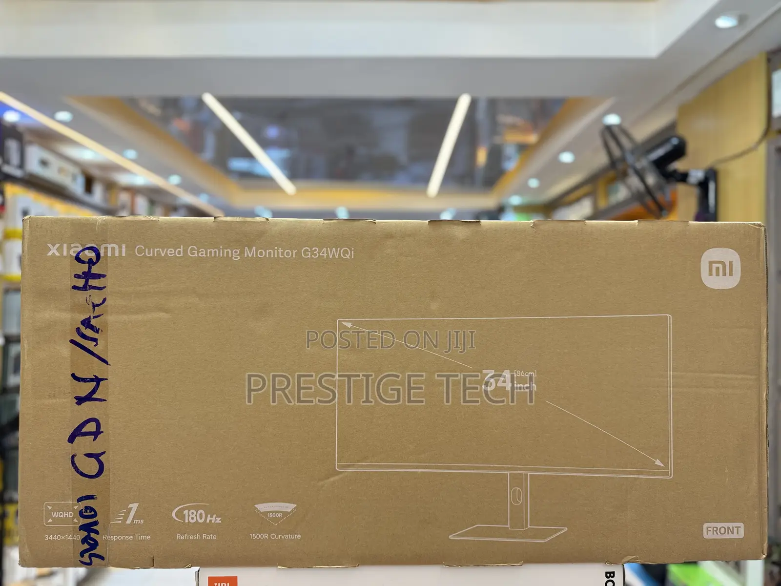 Xiaomi Mi Curved 34 Inch Gaming Monitor 180hz Refresh Rate, 1ms