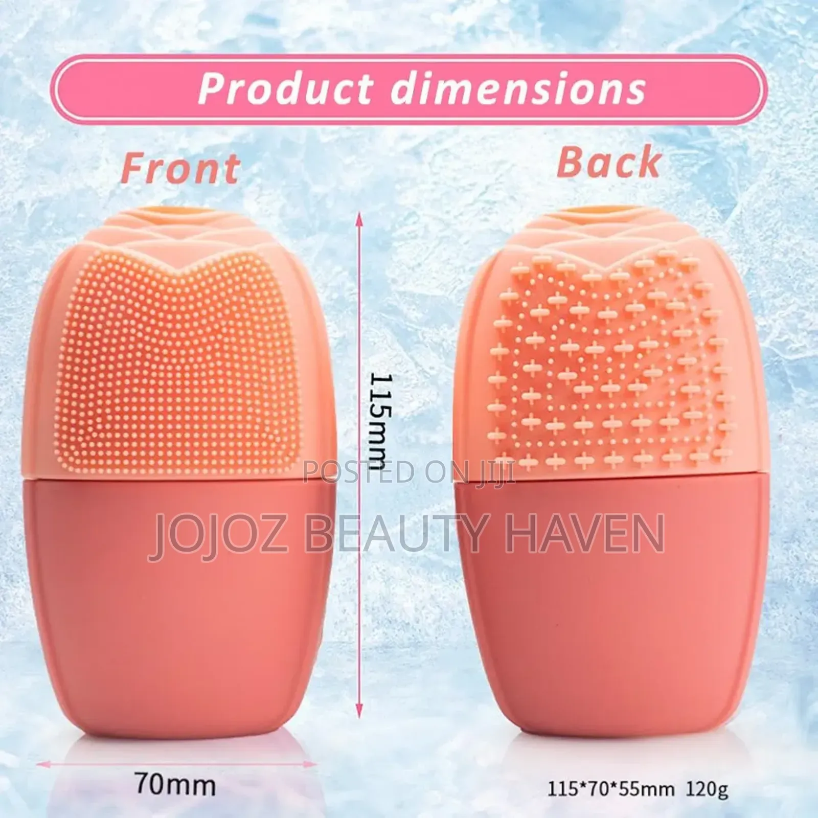 Reusable Silicone Ice Roller and Facial Cleansing Brush