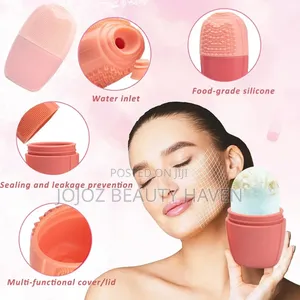 Reusable Silicone Ice Roller and Facial Cleansing Brush