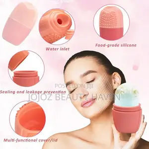Reusable Silicone Ice Roller and Facial Cleansing Brush