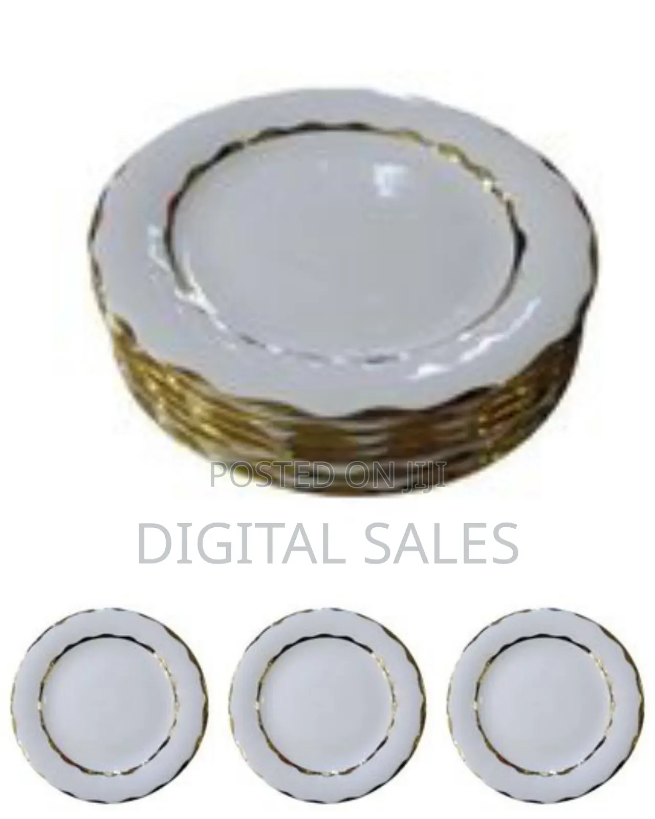 6 Piece Set Of Elegant Ceramic Plates