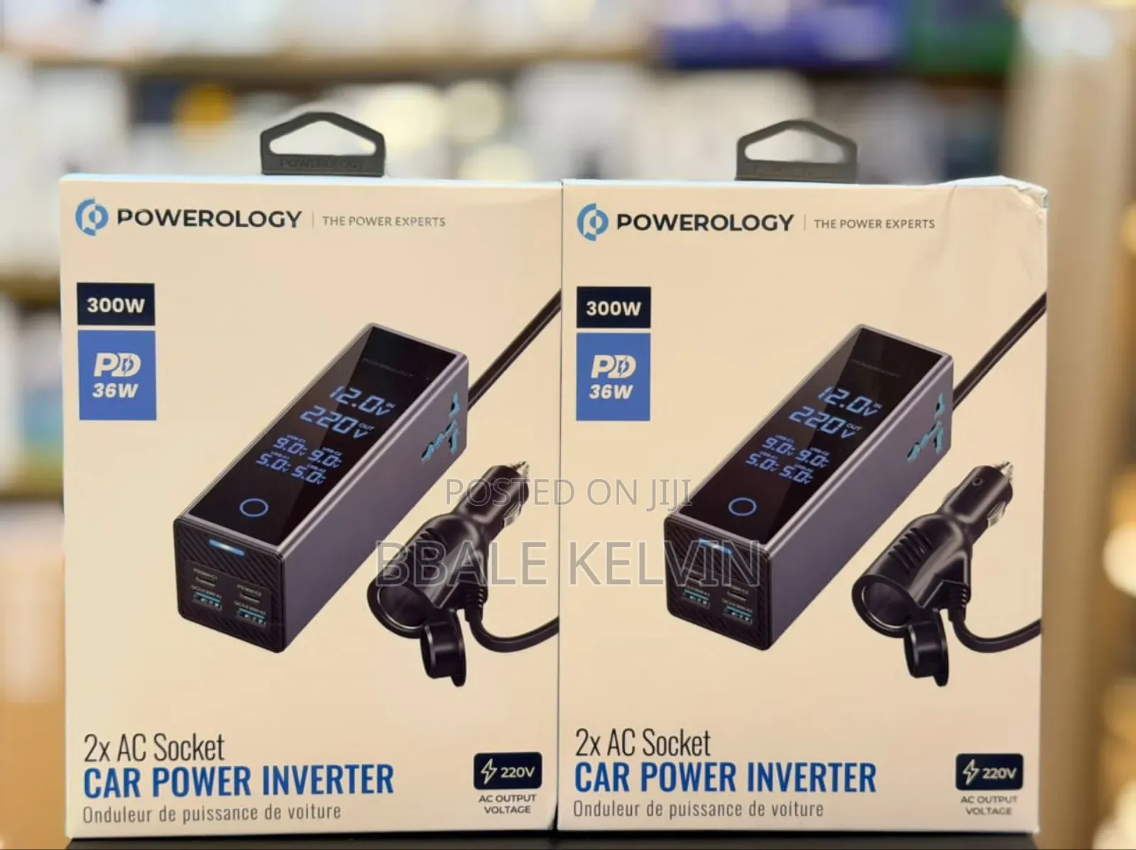 Powerology 2ac Socket Universal 300w Car Power Inverter
