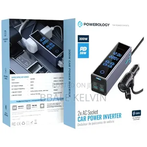 Powerology 2ac Socket Universal 300w Car Power Inverter
