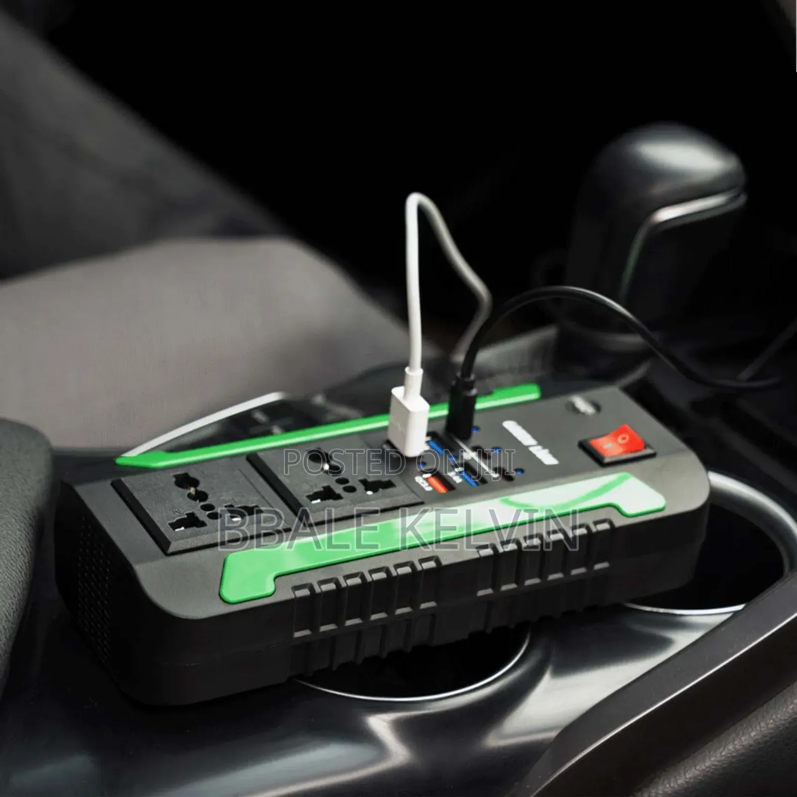 Green Lion Spark 300 Car Power Inverter, Car Charger, 4 Usb Ports